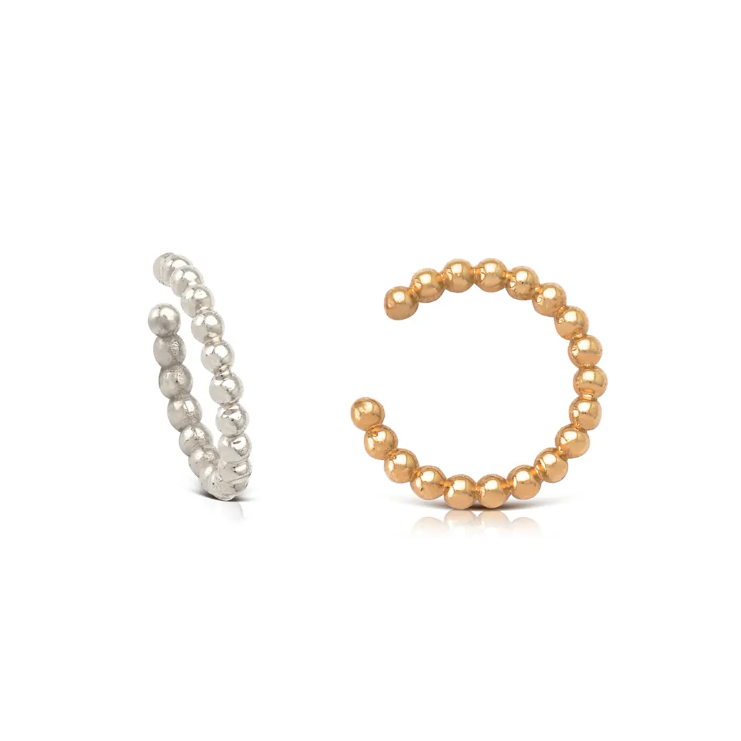 14K Gold Dot Ear Cuff - Image 2