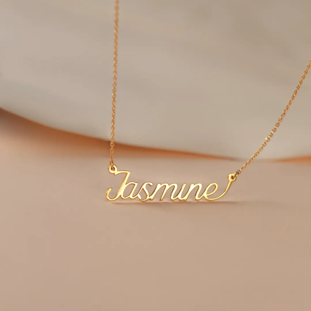 14K Gold Personalized Name Necklace - Image 5