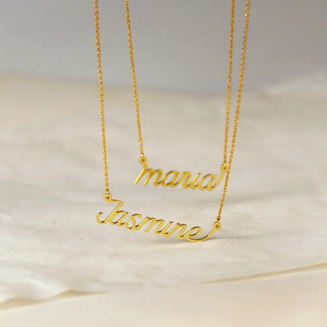 14K Gold Personalized Name Necklace - Image 6