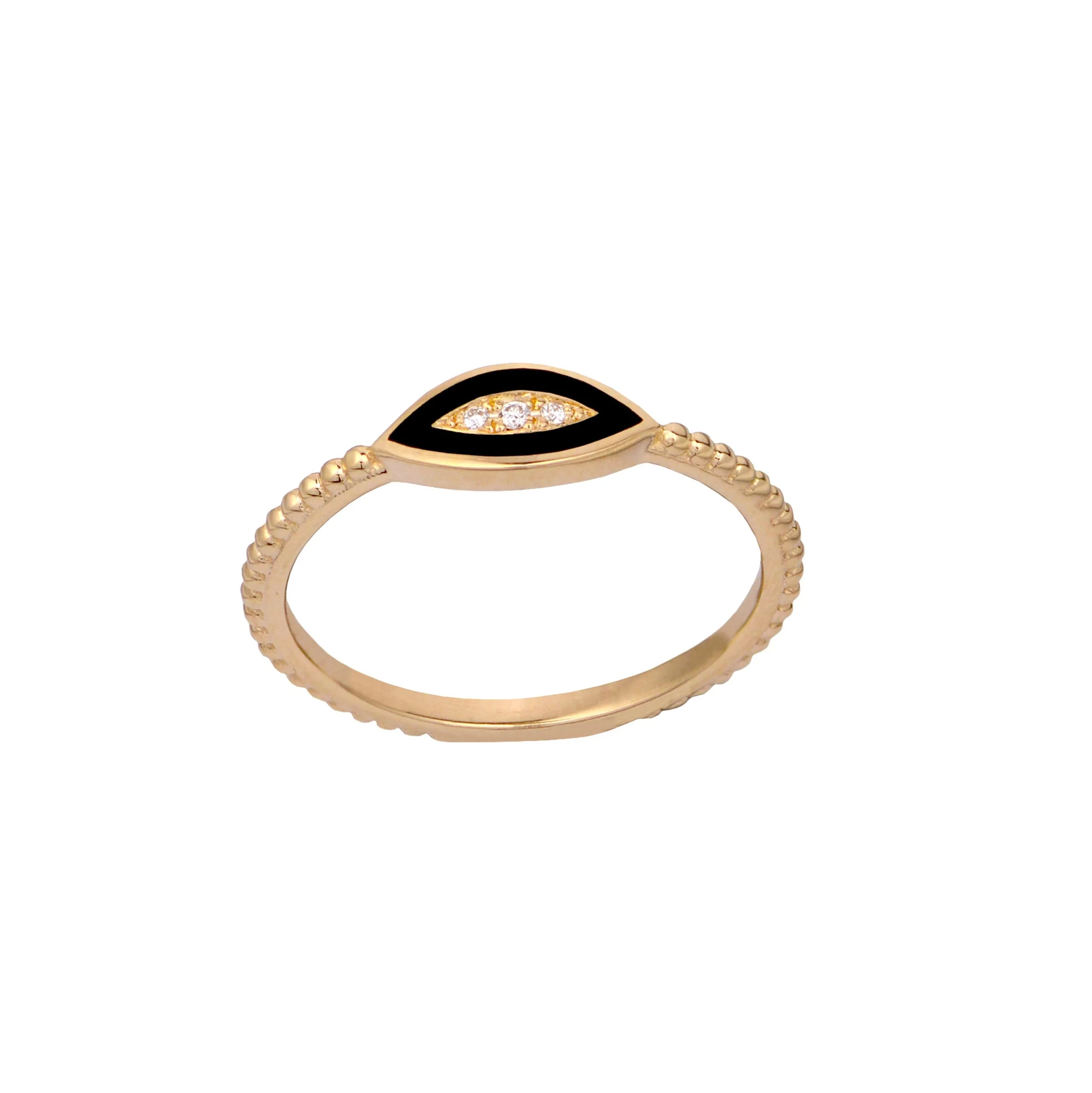 14K Gold Twisted Band Enamel Navette Diamond Ring - Image 12