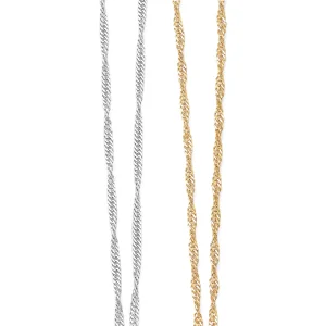 14K Gold Singapore Chain, 1,5mm - Image 2