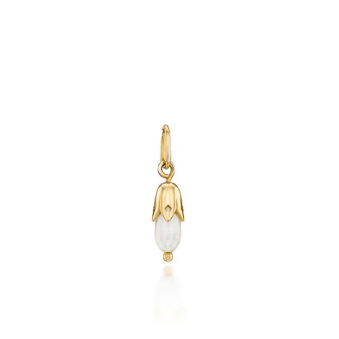 14K Gold small Drop Pearl Motif - Image 2