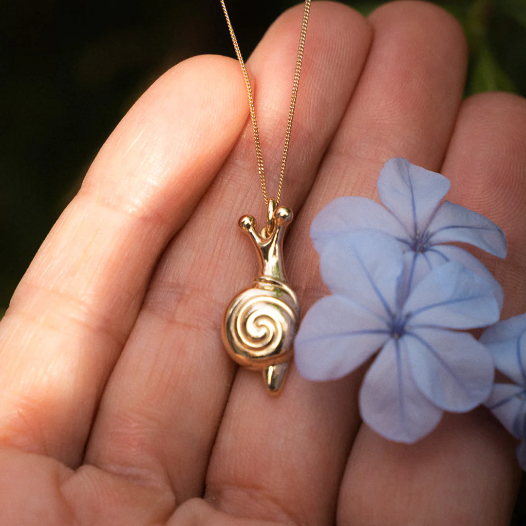14K Gold "Snail" Talisman 2026 Necklace - Image 4