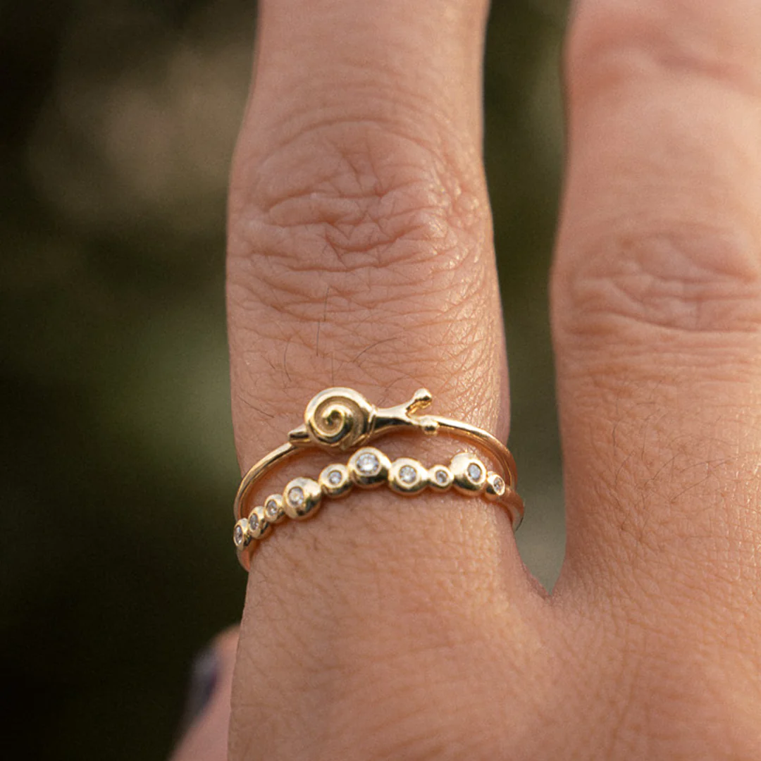 14K Gold “Snail” Talisman 2026 Ring (Small) - Image 2