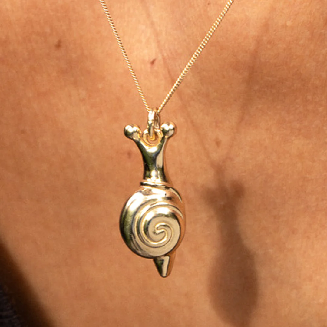 Gold Plated “Snail” Talisman 2026 Necklace - Image 2