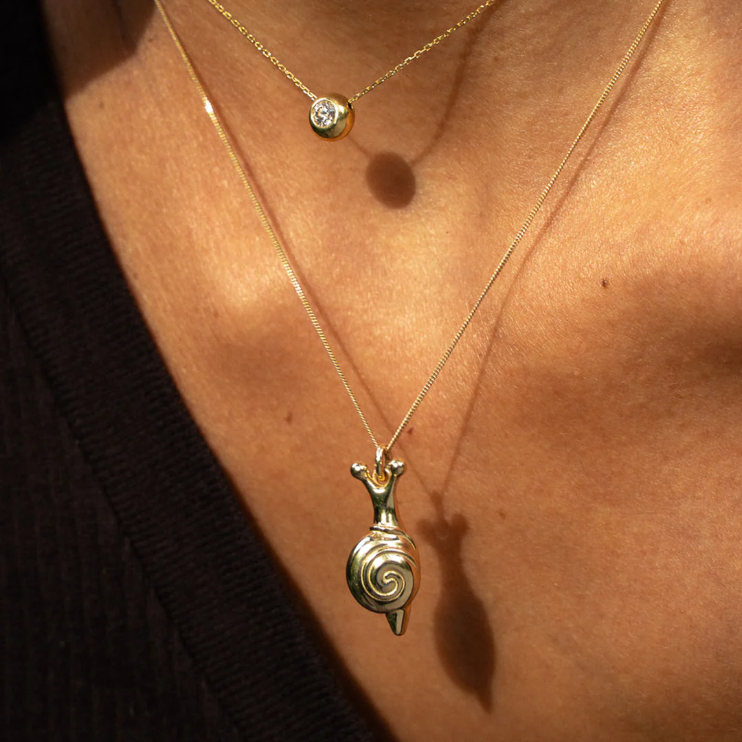 Gold Plated “Snail” Talisman 2026 Necklace - Image 3