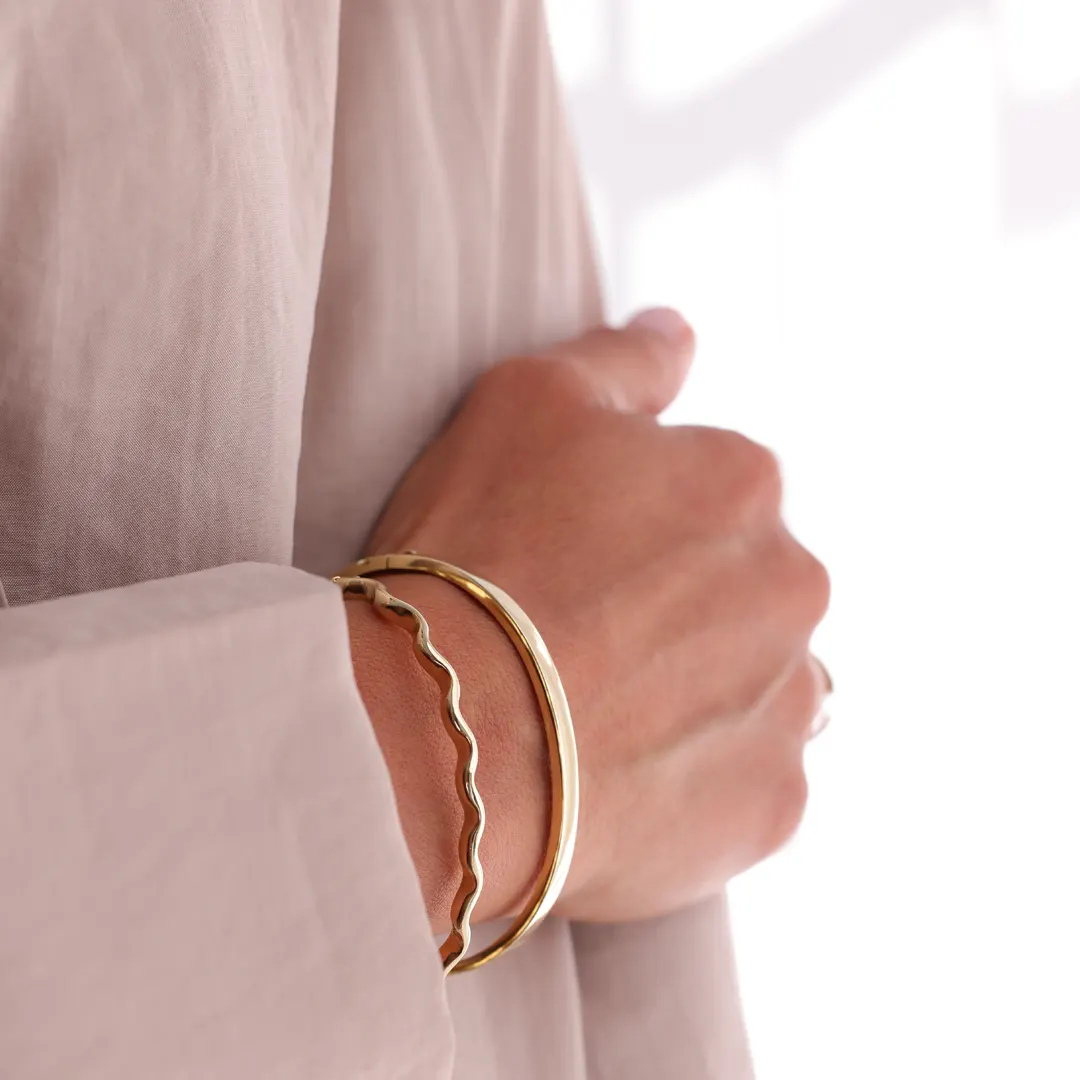 14K gold Squared Bracelet - Image 3