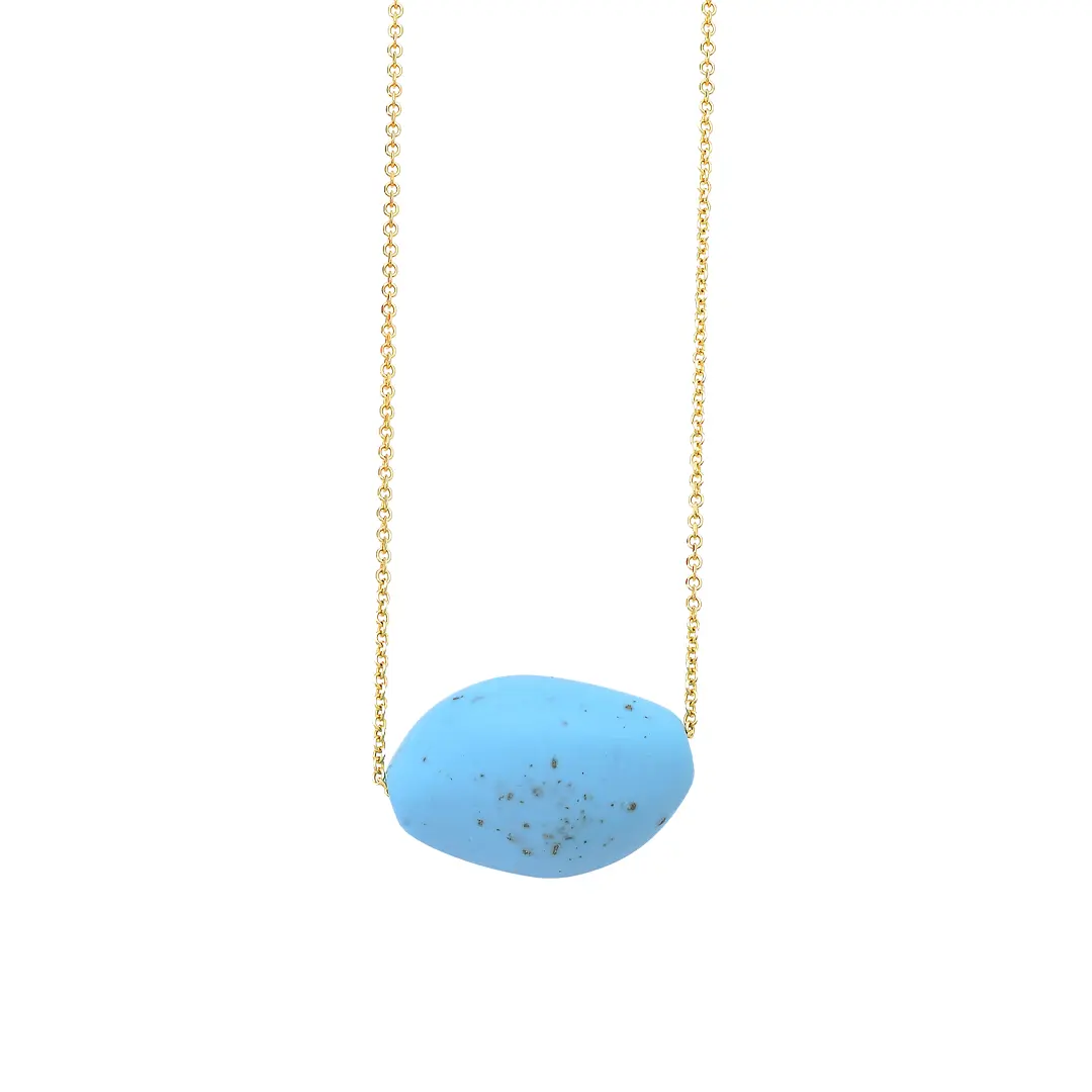 14K Gold Turquoise Necklace - Image 3