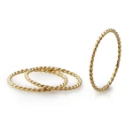 14K Gold Twisted Band Ring - Image 2