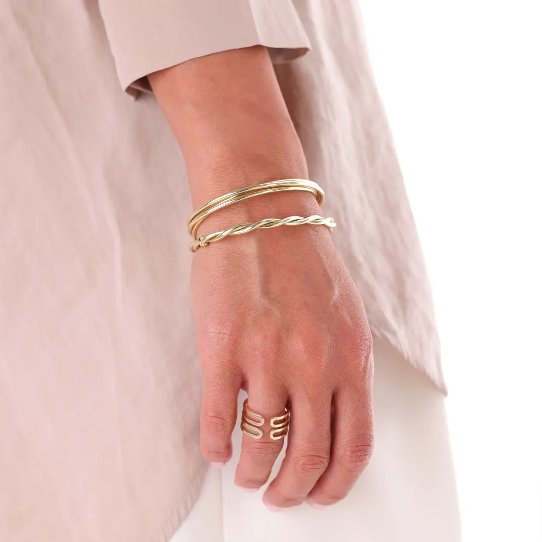 14K gold Twisted Bracelet - Image 4