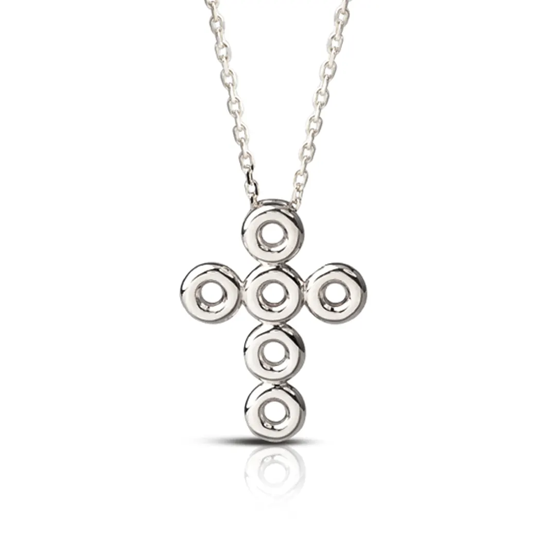 6 Circle Gold Cross Pendant - Image 3