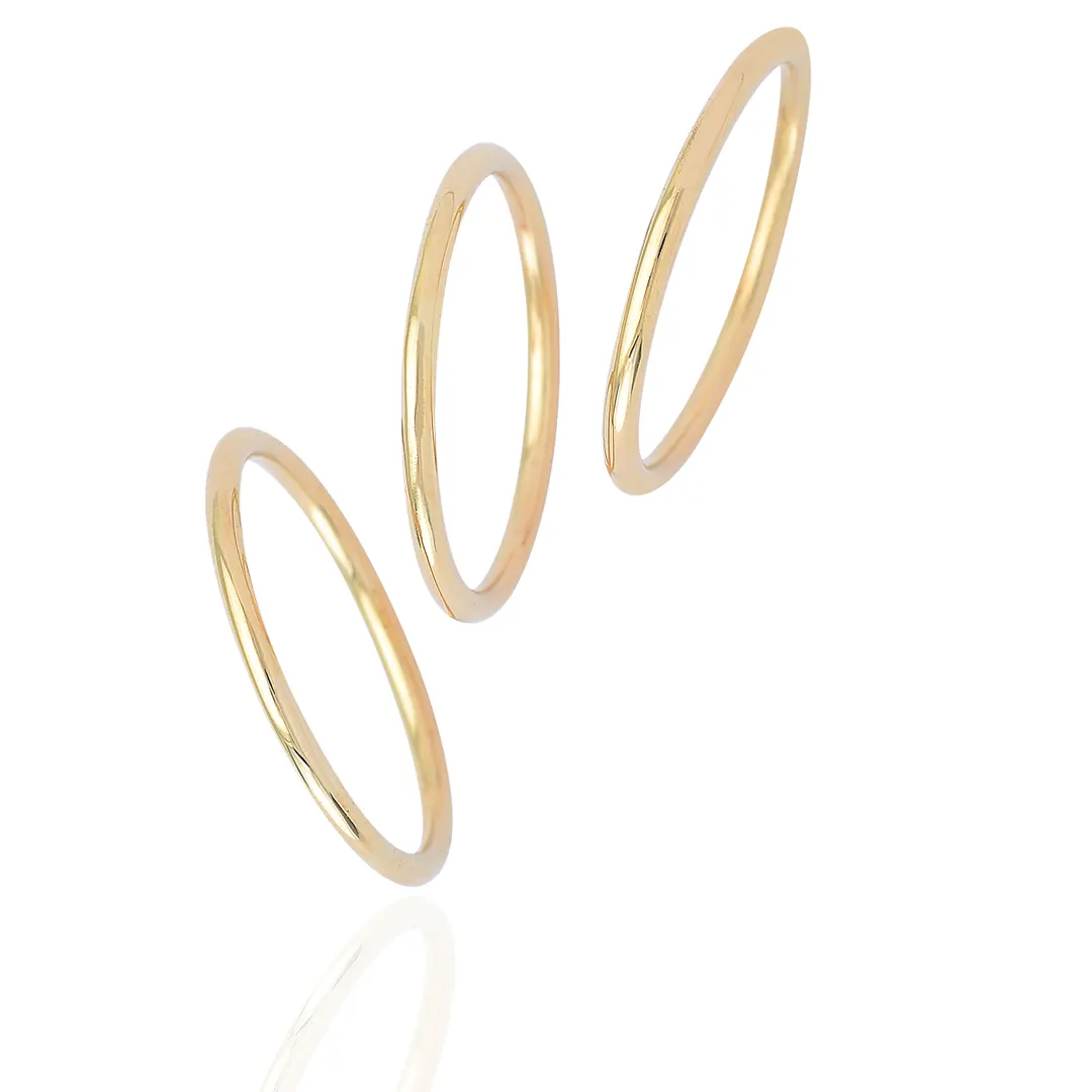 14K Gold Plain Band Ring - Image 2