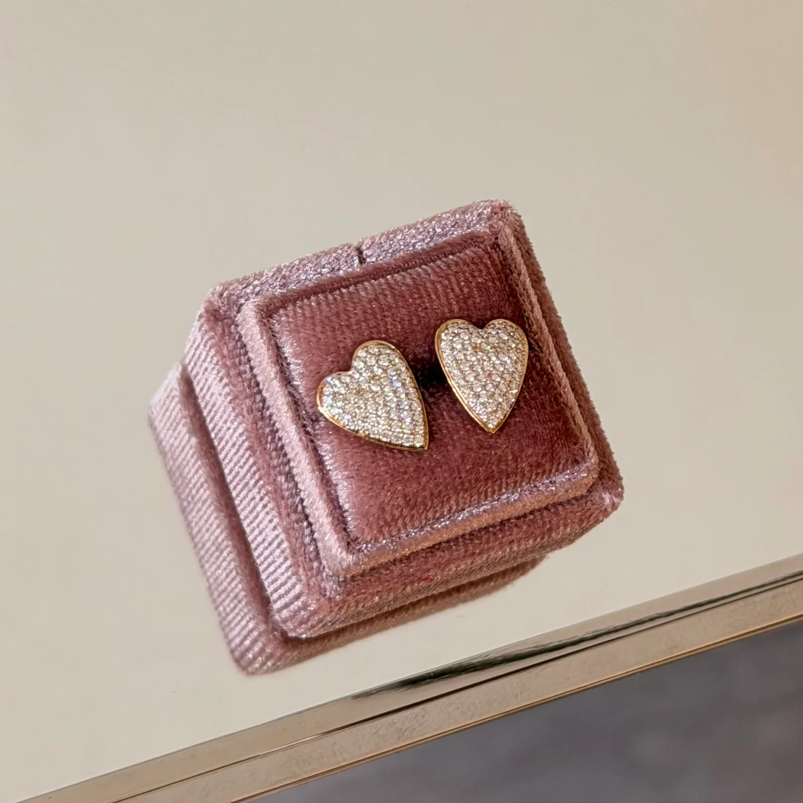 Pave Heart Earrings - Image 2