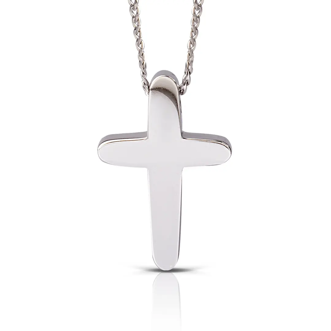 Pointed Edges Gold Cross Pendant, Large Size