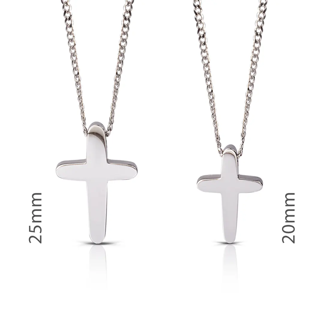 Pointed Edges Gold Cross Pendant, Large Size - Image 3