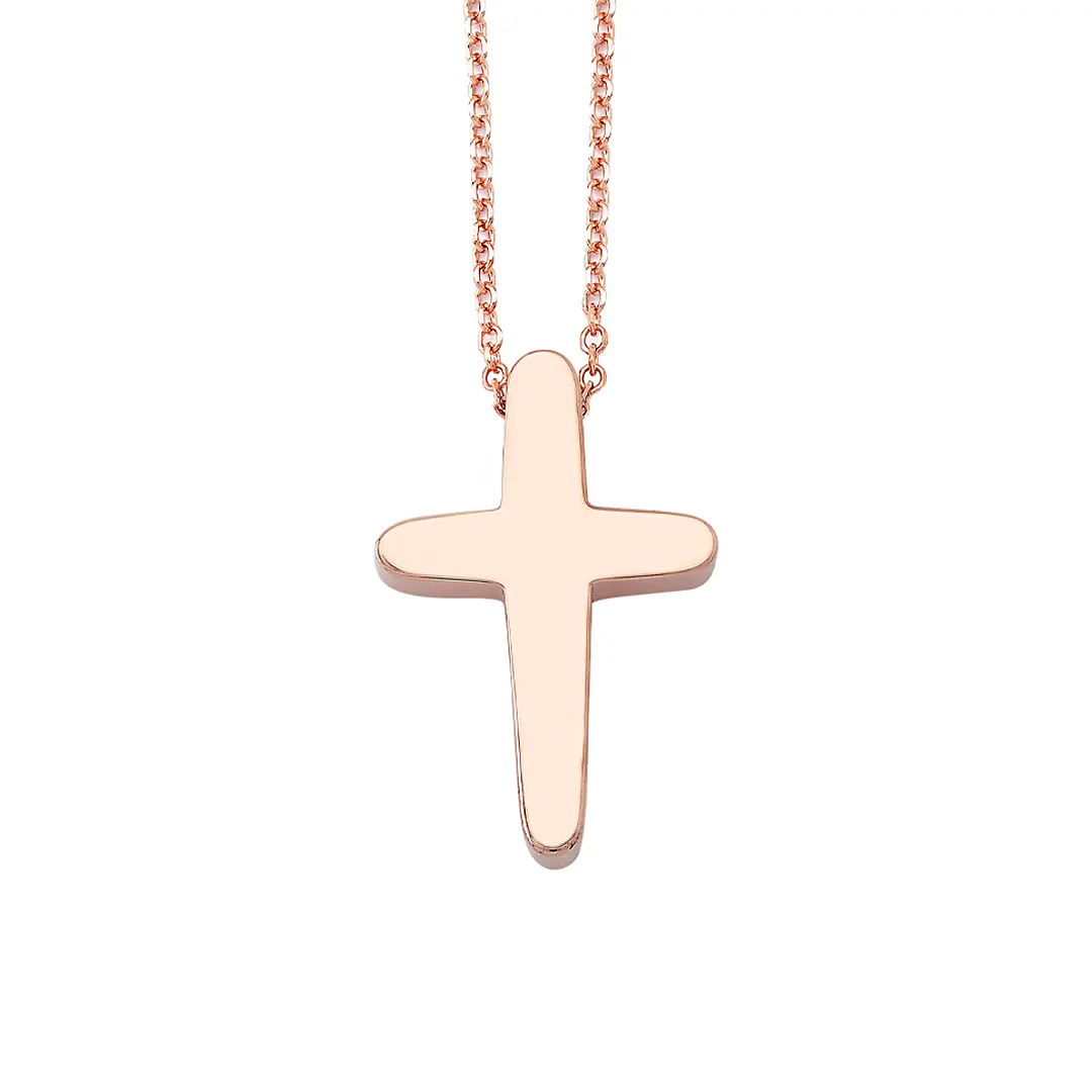 Pointed Edges Gold Cross Pendant, Medium Size - Image 2