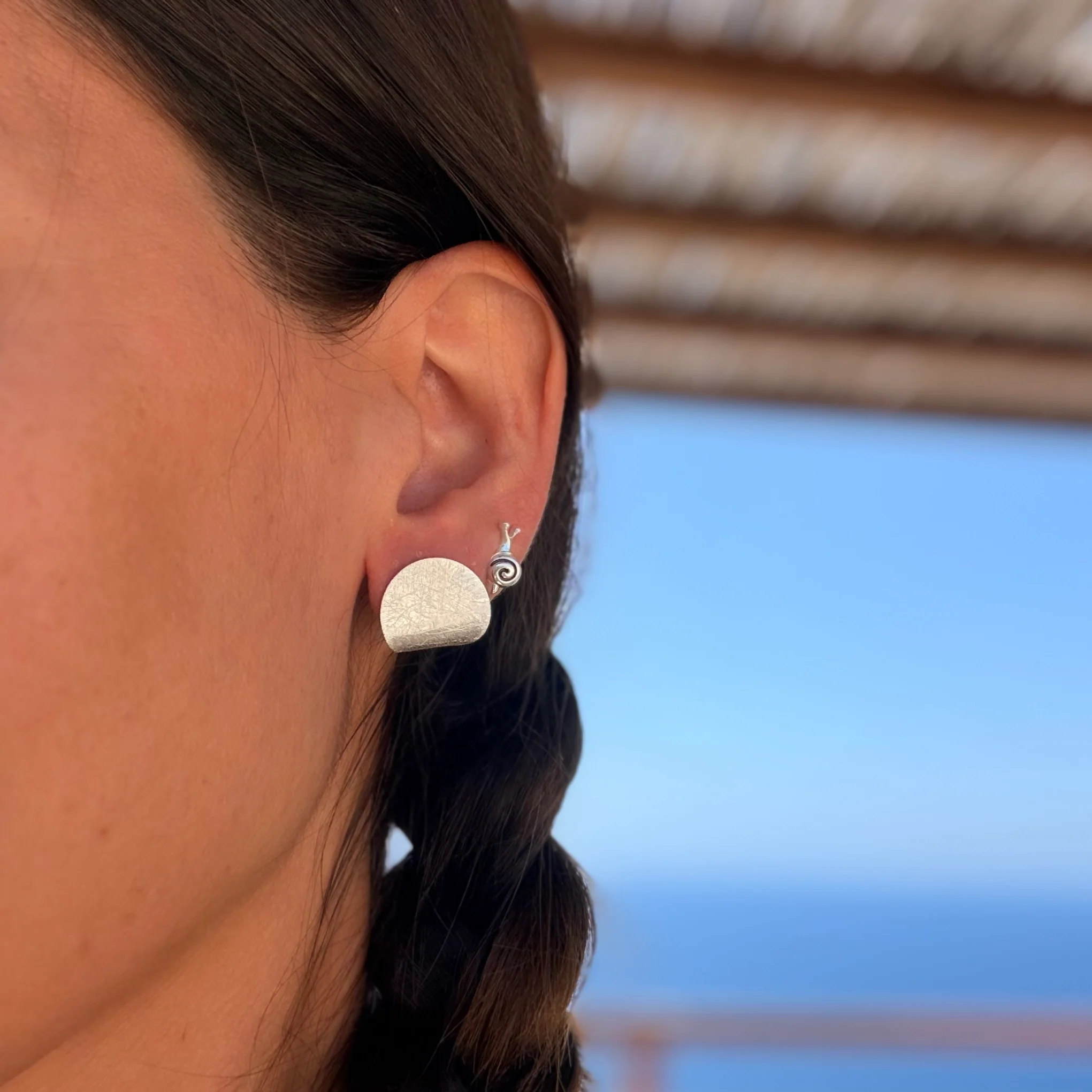 Round Fold Earrings - Image 3