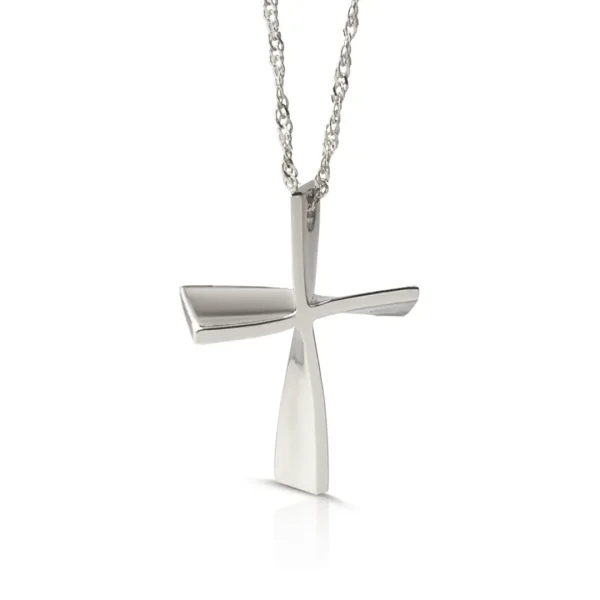 Twisted Gold Cross Pendant, Medium Size - Image 3
